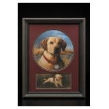 Larry Chandler 1995 Golden Retriever Puppy Art