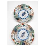 19th-Century Japanese Imari Porcelain Plate Pair