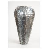 Tall Hammered Aluminum Vase