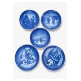 Royal Copenhagen Winter Birds 5-Plate Set