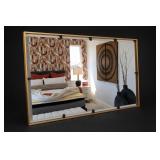 Large Gold-Tone Framed Wall Mirror
