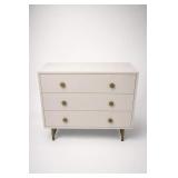 Novogratz Harper White 3-Drawer Dresser