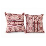 Geometric Woven Throw Pillows, Pair