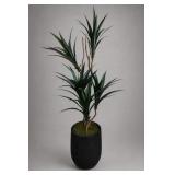 Artificial Yucca Tree in Black Planter