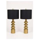 Martin Huxford Modern Brass Table Lamps Pair
