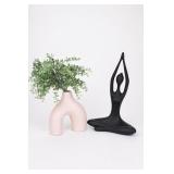 Black Abstract Figure Sculpture