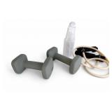 Neoprene Dumbbell Pair & Exercise Accessories