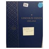72 Lincoln Wheat Cents 1909"1940 Whitman Album