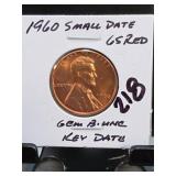 1960 Lincoln Memorial Cent, Small Date
