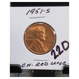1951-S Lincoln Wheat Cent