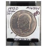 1972-D Ike Dollar Double Die