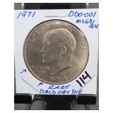 1971 Eisenhower Dollar, MS63/64