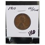 1910 Lincoln Wheat Cent, VG/Fine