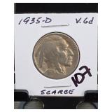 1935-D Buffalo Nickel, V.G.