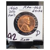 1960-D/D Lincoln Memorial Cent