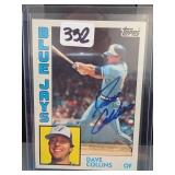 1984 Topps Dave Collins Autographed Card
