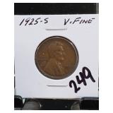 1925-S Lincoln Wheat Cent, K. FINE-