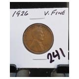 1926 Lincoln Wheat Cent, V. Fine