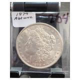 1879 Morgan Dollar, About UNC, Silver