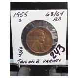 1955-S Lincoln Wheat Cent