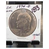 1974-D Eisenhower Dollar, MS65