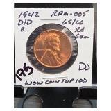 1942-D/D Lincoln Wheat Cent