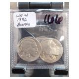 4-Piece 1936 Buffalo Nickel Group
