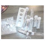 Clear Plastic Coin Tubes And Holder Lot