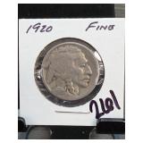1920 Buffalo Nickel, Fine