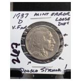 1937-D Buffalo Nickel