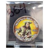 Colorized Kennedy Half Dollar, Buffalo Bill Cody