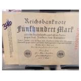 1922 German 500 Mark Reichsbanknote