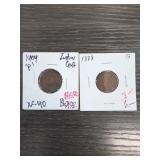 1904 & 1888 Indian Head Cent Pair