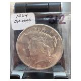 1924 Peace Dollar, CH. UNC