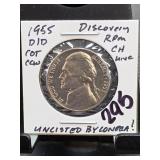 1955-D/D Jefferson Nickel, Five Cents