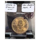 2008-D Presidential Dollar, Choice UNC.
