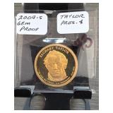 2009-S Taylor Presidential Dollar, Gem Proof