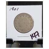 1901 Liberty Head V Nickel