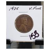 1925 Lincoln Wheat Cent, V. Fine