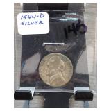 1944-D Jefferson War Nickel, Silver