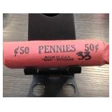 50-Coin Wheat Cent Roll