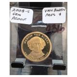 2008-S Van Buren Presidential Dollar, GEM Proof
