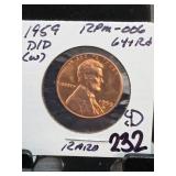 1959-D/D Lincoln Memorial Cent