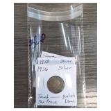 1938 Dime, 1947 Quarter, 1941 3P, 1936 6P Silver