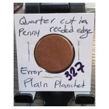 Blank Planchet Error Piece