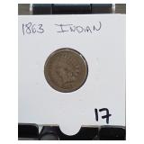 1863 Indian Head Cent