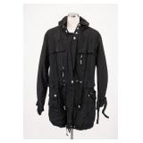 Betsey Johnson Black Hooded Utility Jacket