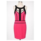 Charlotte Russe Pink Black Cutout Dress Size M