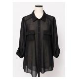 By Zenana The Ante Black Sheer Jacket