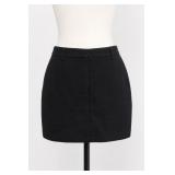LOFT Petite Black Skirt 6713, Polyester, Size L